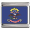 North Dakota Flag Italian Charm