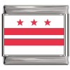 Washington DC Flag Italian Charm