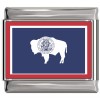Wyoming Flag Italian Charm