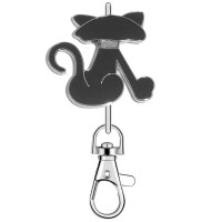 KK2183 Black Cat Purse Key Chain