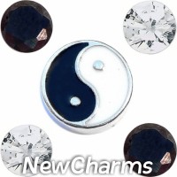 CSL150 Light and Dark Yin Yang Charm Set for Floating Lockets
