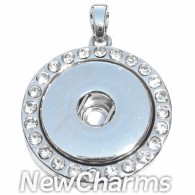 GA101 One Snap Round With CZs Pendant