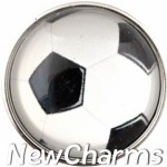 GS136 Rounded Soccer Ball Snap Charm