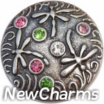 GS636 Dragonflies Snap Charm