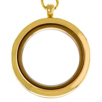 AS10 Big Round Locket with jump ring and necklace